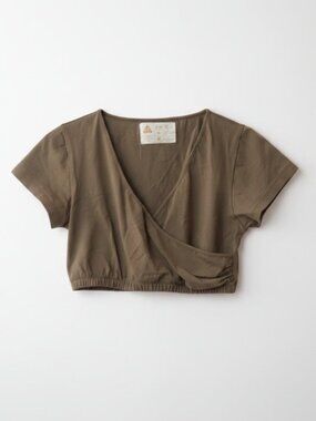 🧘‍♀️ Bali Spirit Cotton V-Neck Criss-Cross Crop Top 🧘‍♀️